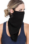 MADE IN USA All Black Ear Hoop Reusable Face Mask Covering