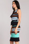 VERTE Striped Sleeveless Dress