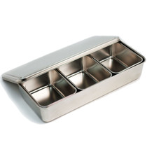 Stainless Steel Yakumi Mise En Place Pan 3 Compartment Set