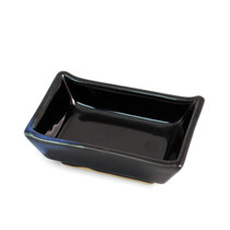 Blue Tenmoku Glazed Soy Sauce Dish 3.66" x 2.52"