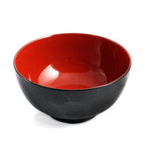 Black Soup Bowl with Red Interior 12 fl oz / 4.72" dia