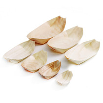 Biodegradable Pine Wood Boat Serving Tray 8.5" (100/pack)