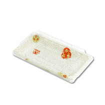 TZ-W-0.6 White Take Out Sushi Tray 6.4" x 3.5" (60/pack)
