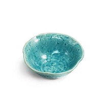Cracked Turquoise Blue Bowl 7 fl oz / 4.72" dia
