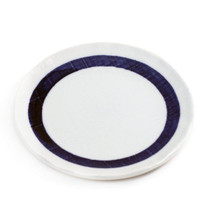 Plate with Thick Blue Ring 6.42" dia