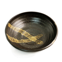 Deep Abstract Brown Plate 6.54" dia