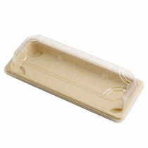 ST-2G Biodegradable Take Out Sushi Tray 8.6" x 3.5" (50/pack)