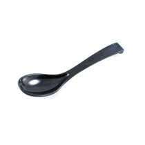 Long Black Melamine Renge Ramen Spoon