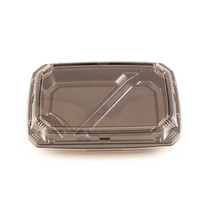 COT 55 Black Take Out Bento Box 9" x 6.1" (50/pack)