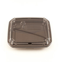 COT 58 Black Take Out Bento Box 9.2" x 7.7" (50/pack)