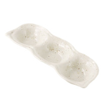3 Compartment Ivory Plate 10.71" x 3.86"