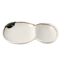 2 Compartment Ivory Plate 7.24" x 4.69"