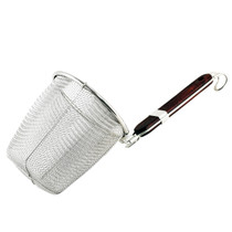 Stainless Steel Noodle Strainer with Flat Bottom (5.13" Deep)