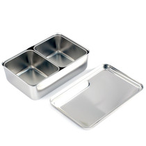 Stainless Steel Yakumi Mise En Place Pan 2 Compartment Set