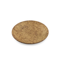 Textured Small Round Plate Earthy Brown Ceramic 6" dia