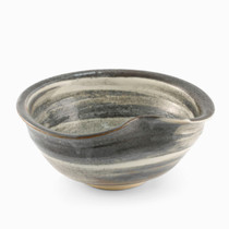 Gray Brushstroke Asymmetrical Bowl 28 fl oz / 6.93" x 6.5"
