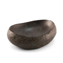 Black Oval Shallow Bowl for Mukozuke 7.32" x 5.71"