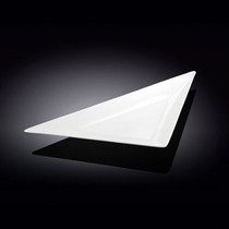Wilmax White Triangular Plate 15.24" x 7.83"