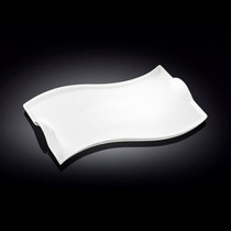 Wilmax White Wavy Rectangular Serving Plate 12.2" x 7.09"