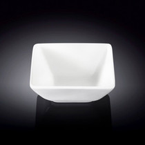 Wilmax White Square Small Bowl 3.98" x 3.7"