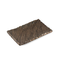 Kinkessho Bronze Textured Rectangular Plate 6.65" x 5.12"