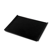Non-slip Black Rectangular Serving Tray with Handles 16.81" x 12.2"