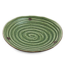 Swirl Textured Green Plate 9.61" x 8.86"
