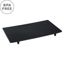 Melamine Black Matte Rectangular Plate 9" x 5.5"