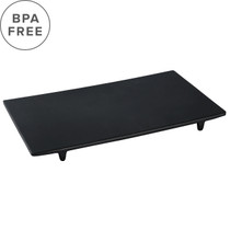 Melamine Black Matte Rectangular Plate 10.51" x 6.97"