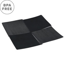 Melamine Black Matte Square Plate 8.9" x 8.9"