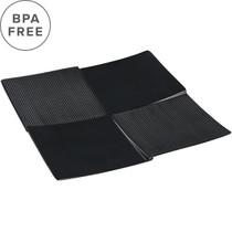 Melamine Black Matte Square Plate 11" x 11"