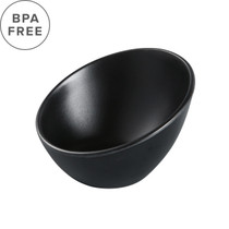 Melamine Black Matte Asymmetric Bowl 7 fl oz / 4.96" dia