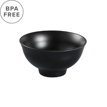 Melamine Black Matte Rice Bowl 8.5 fl oz / 4.41" dia