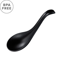 Melamine Black Matte Renge Ramen Spoon 6.25" Length