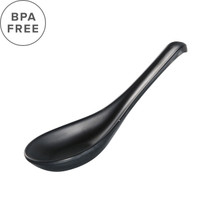 Melamine Black Matte Renge Ramen Spoon 5.5" Length