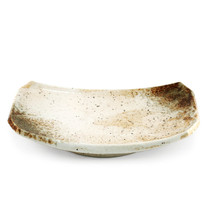 Yukishino Moss White Rectangular Dinner Plate 8.66" x 5.7"