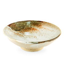 Yukishino Moss White Serving Deep Plate 9.6" dia