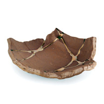 Gold Brushstroke Asymmetrical Plate 8.9" x 6.1"