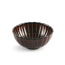 Giyaman Daisy Glossy Brown Kobachi Bowl 10 fl oz / 4.96" dia