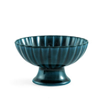 Giyaman Daisy Glossy Blue Dessert Bowl 8.5 fl oz / 4.5" dia