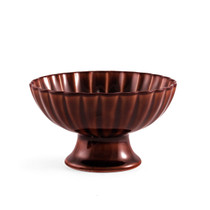 Giyaman Daisy Glossy Brown Dessert Bowl 8.5 fl oz / 4.5" dia