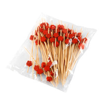 Decorative Picks for Appetizers and Cocktails Red Flower 4.72" (100/pack)
