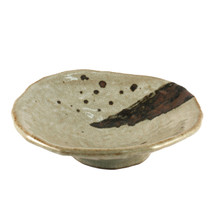 [NEW] Sabi Karatsu Side Plate with Brushstroke 6.6" dia