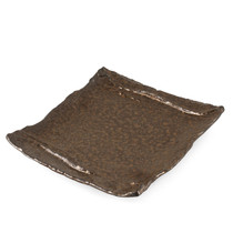 [NEW] Charcoal Gray Textured Square Plate 12.01" x 11.02"