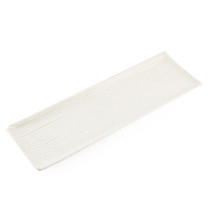 [NEW] Kobiki White Rectangular Plate with Lines 13.2" x 4.2"