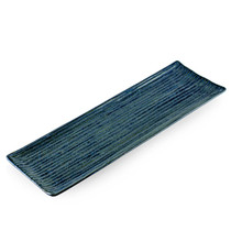 [NEW] Ai Blue Rectangular Plate with Lines 13.2" x 4.2"