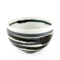 White & Navy Striped Rice Bowl 19.5 fl oz / 4.92" dia