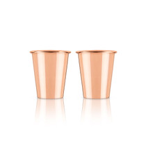 Solid Copper Shot Cups 2 fl oz (Set of 2)