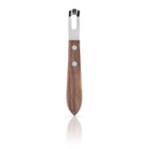 Stainless Steel Channel Knife for Garnish with Black Walnut Wood Handle
