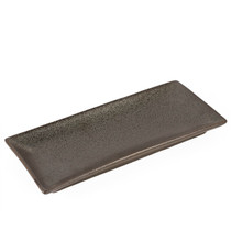Black Speckled Rectangular Plate 12" x 5.25"